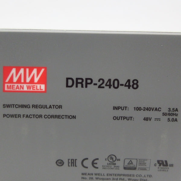 MEAN WELL DRP-240-48 120-240VAC 3.5A NSNP