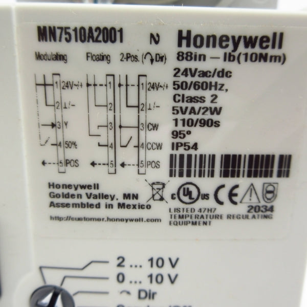 HONEYWELL MN7510A2001 24VAC/DC NSMP