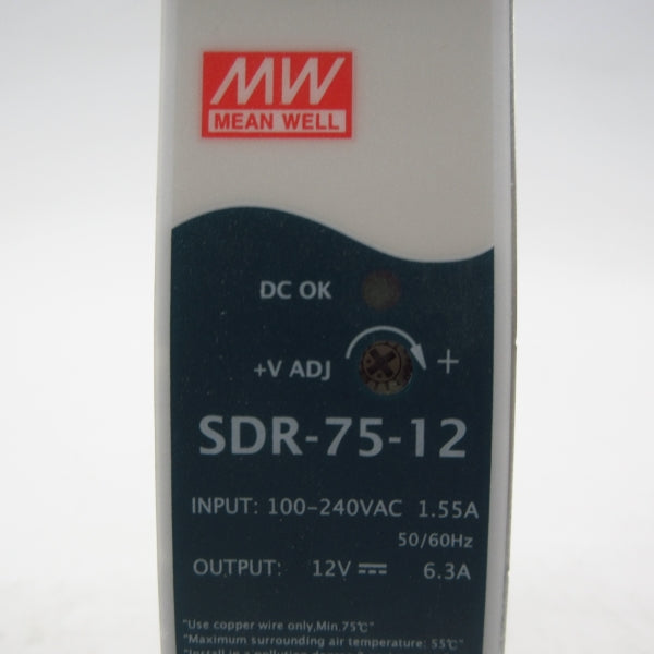 MEAN WELL SDR-75-12 100-240VAC 1.55A NSNP