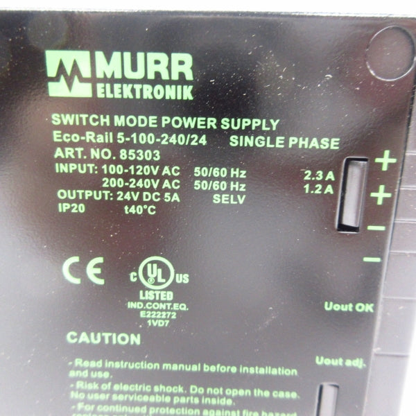 MURR ELEKTRONIK 85303 100-120VAC 2.3A NSMP