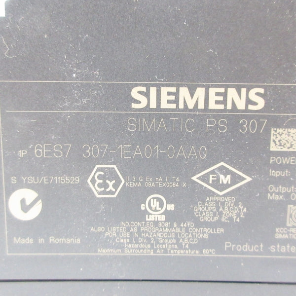 SIEMENS 6ES7307-1EA01-0AA0 120/230VAC 2.3/1.2A NSMP
