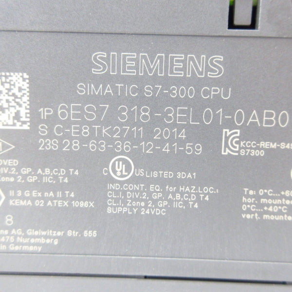 SIEMENS 6ES7318-3EL01-0AB0 NSMP