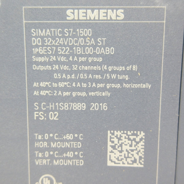 SIEMENS 6ES7522-1BL00-0AB0 24VDC 4A NSMP