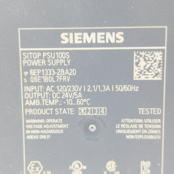 SIEMENS 6EP1333-2BA20 120/230VAC 1.3/2.1A NSMP