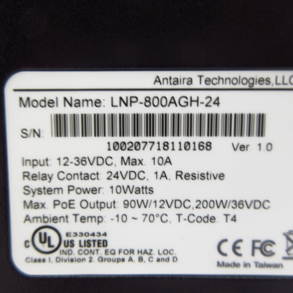 ANTAIRA TECHNOLOGIES LNP-800AGH-24 12-36VDC 10A NSMP