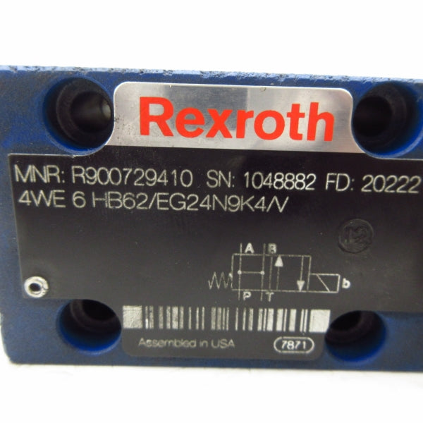 REXROTH 4WE6HB62/EG24N9K4/V R900729410 24VDC NSNP