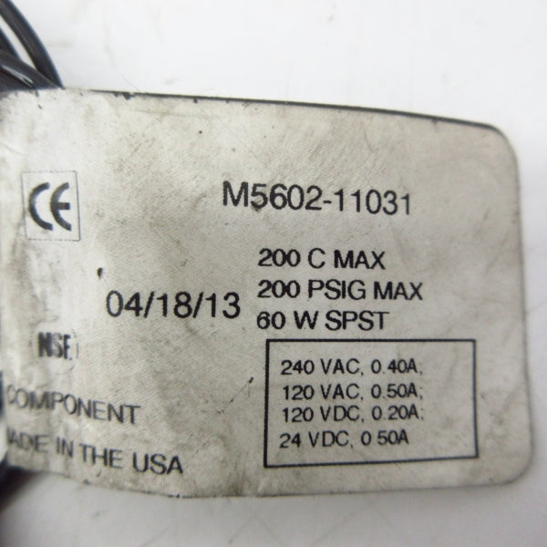 MADISON M5602-11031 240VAC 0.40A 200PSI NSNP