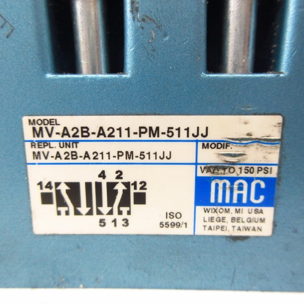 MAC MV-A2B-A211-PM-511JJ 24VDC 150PSI NSNP