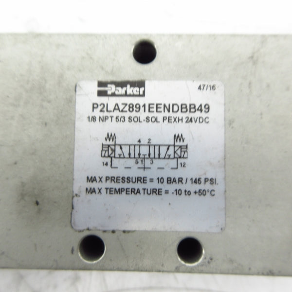 PARKER P2LAZ891EENDBB49 24VDC 145PSI NSNP