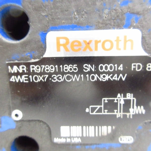REXROTH 4WE10X7-33/CW110N9K4/V R978911865 UNMP