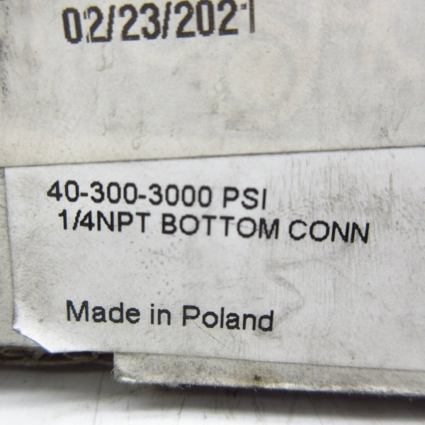 NOSHOK 40-300-3000PSI 1/4" NSMP