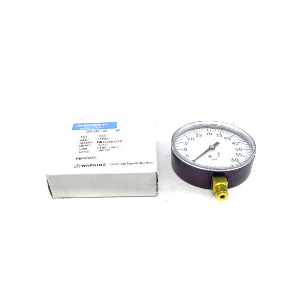 ASHCROFT 35W1005H02L60# 60PSI 3-1/2" NSMP