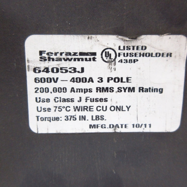 FERRAZ SHAWMUT 64053J 600V 400A NSNP