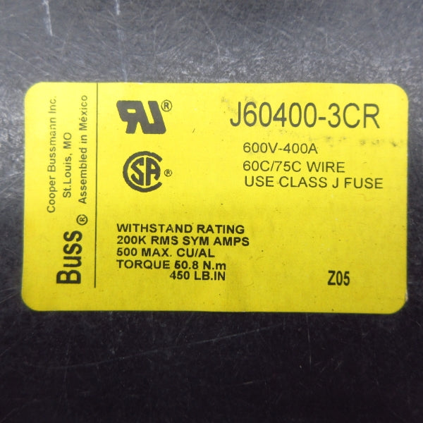 BUSSMANN J60400-3CR 600V 400A NSNP