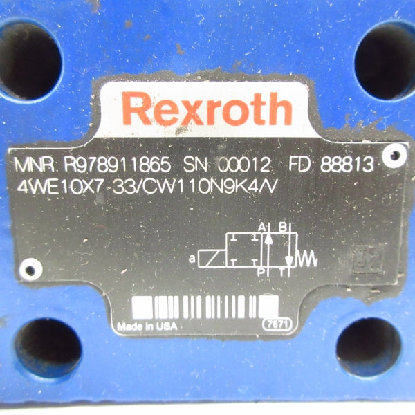 REXROTH 4WE10X733/CW110N9K4/V R978911865 NSNP