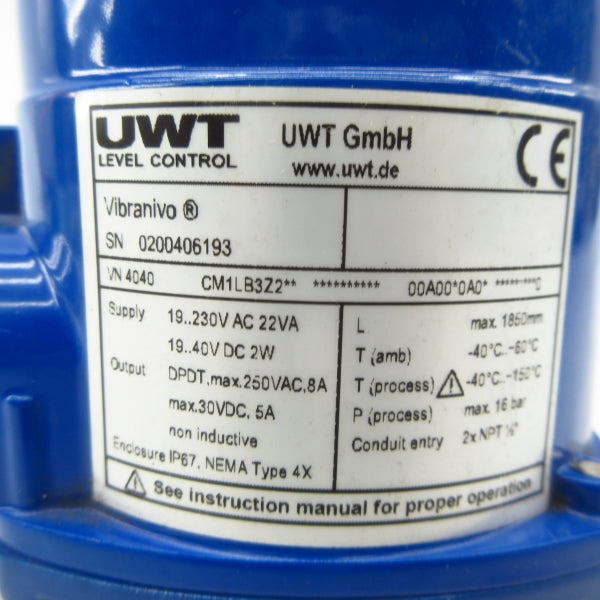 UWT LEVEL CONTROL CM1LB3Z2 19-230VAC NSNP