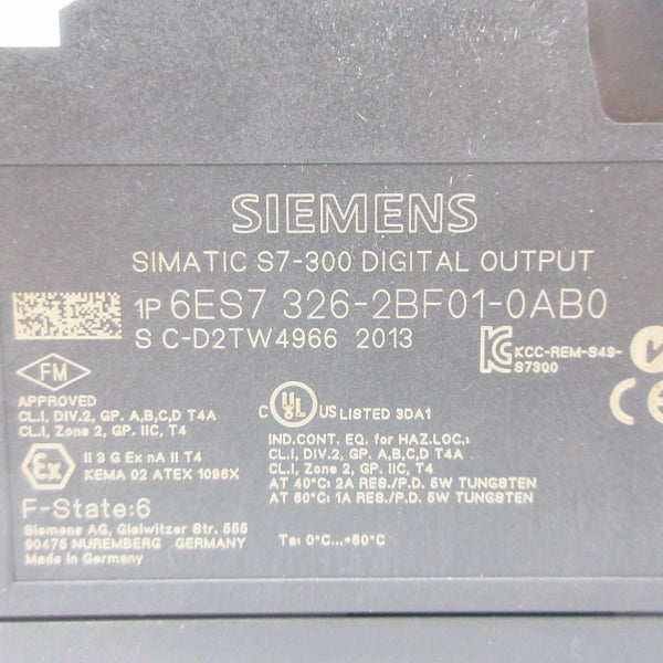 SIEMENS 6ES7326-2BF01-0AB0 24VDC NSMP