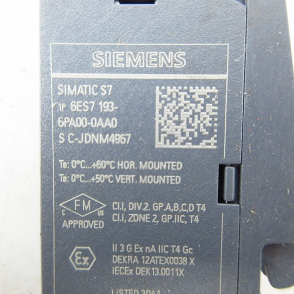 SIEMENS 6ES7193-6PA00-0AA0 NSNP