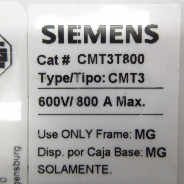 SIEMENS CMT3T800 600V 800A NSMP
