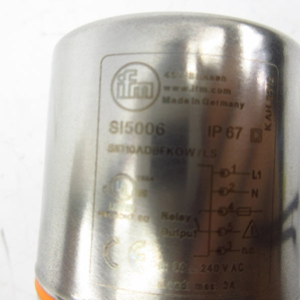 IFM EFECTOR SI5006 SID10ADBFKOW/LS 30-240VAC NSNP