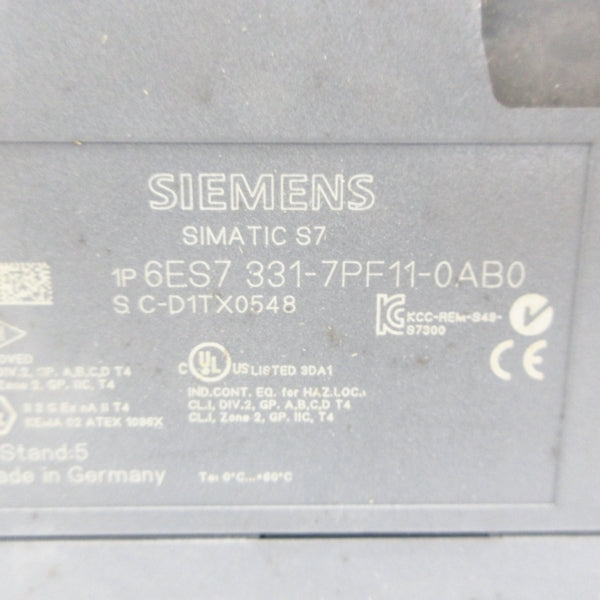 SIEMENS 6ES7331-7PF11-0AB0 NSMP
