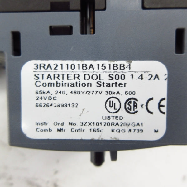 SIEMENS 3RA21101BA151BB4 24VDC 1.4-2A NSMP