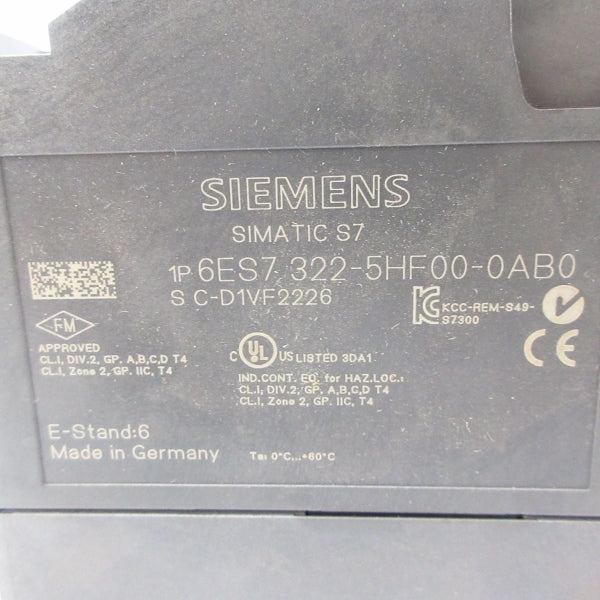 SIEMENS 6ES7322-5HF00-0AB0 230VAC NSMP