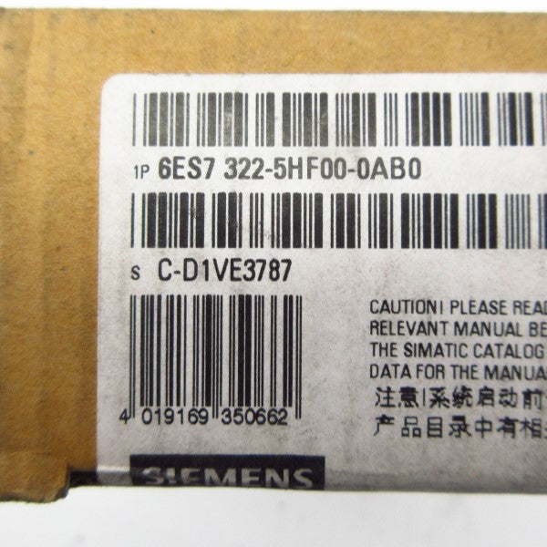 SIEMENS 6ES7322-5HF00-0AB0 230VAC 5A NSFS