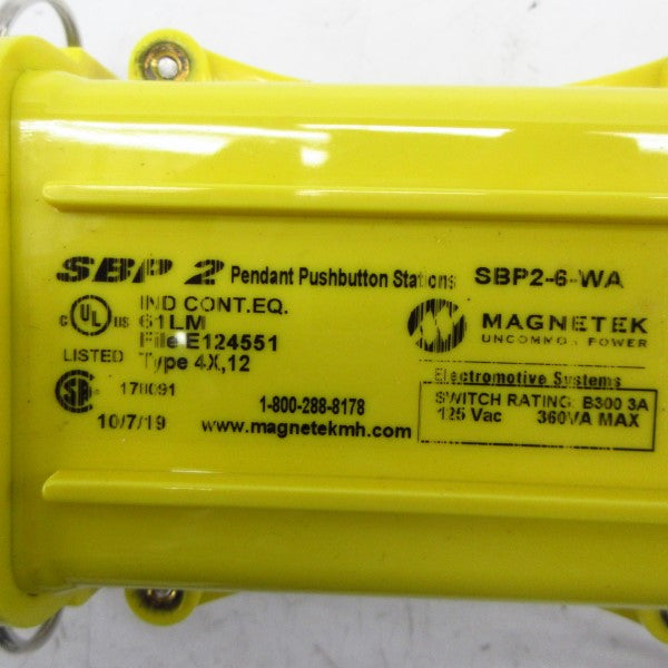 MAGNETEK SBP2-6-WA 125VAC 3A NSNP
