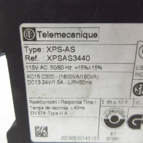 TELEMECANIQUE XPS-AS3440 115VAC NSMP