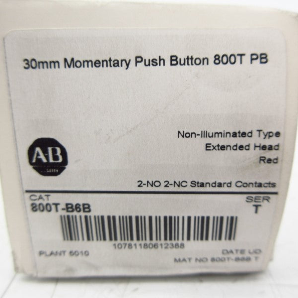 ALLEN BRADLEY 800T-B6B SER. T (WH) NSFS