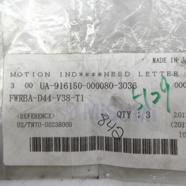 MOTION INDUSTRIES FWRBA-D44-V38-T1 (PKG OF 3) NSMP