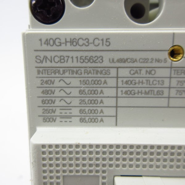 ALLEN BRADLEY 140G-H6C3-C15 SER. A 500V 65000A NSMP