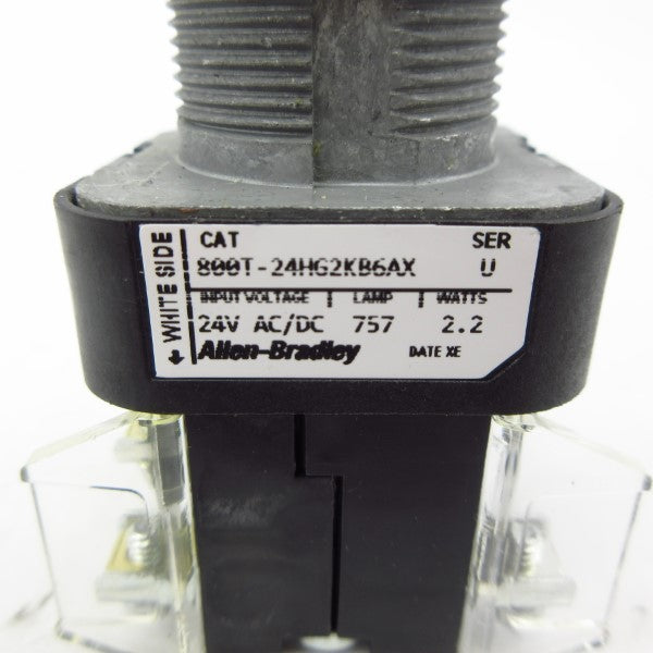 ALLEN BRADLEY 800T-24HG2KB6AX SER. U 24VAC/DC (WH) NSMP