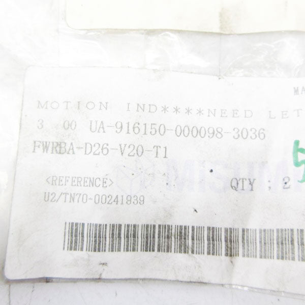 MOTION INDUSTRIES FWRBA-D26-V20-T1 (PKG OF 2) NSMP