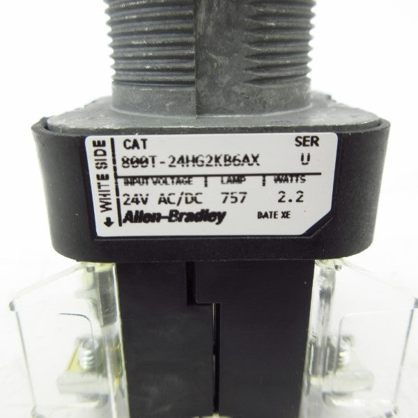 ALLEN BRADLEY 800T-24HG2KB6AX SER. U 24VAC/DC NSNP
