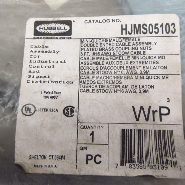 HUBBELL HJMS05103 600V 10A NSMP