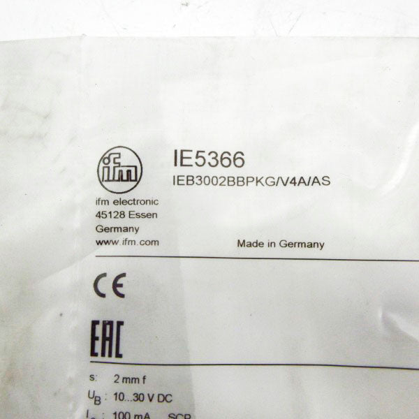 IFM EFECTOR IE5366 IEB3002BBPKG/V4A/AS 10-30VDC NSMP