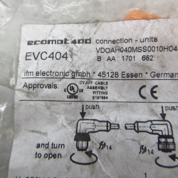 IFM EFECTOR EVC404 VDOAH040MSS0010H04STAH040MSS 250VAC NSMP