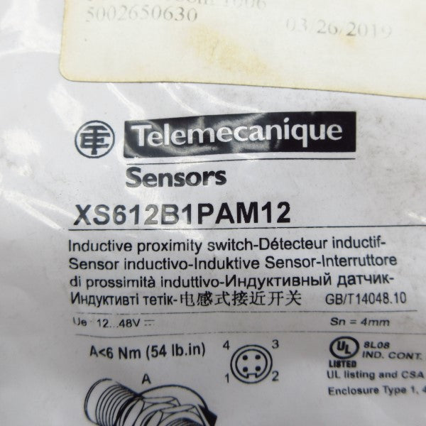 TELEMECANIQUE XS612B1PAM12 12-48V NSMP
