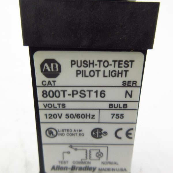 ALLEN BRADLEY 800T-PST16 SER. N 120V (WH) NSMP
