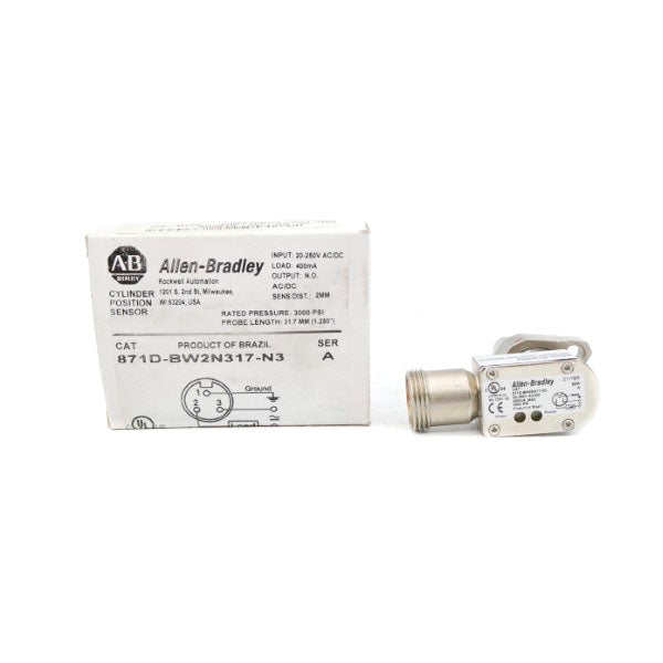 ALLEN BRADLEY 871D-BW2N317-N3 SER. A 20-250VAC/DC 3000PSI (WH) NSMP