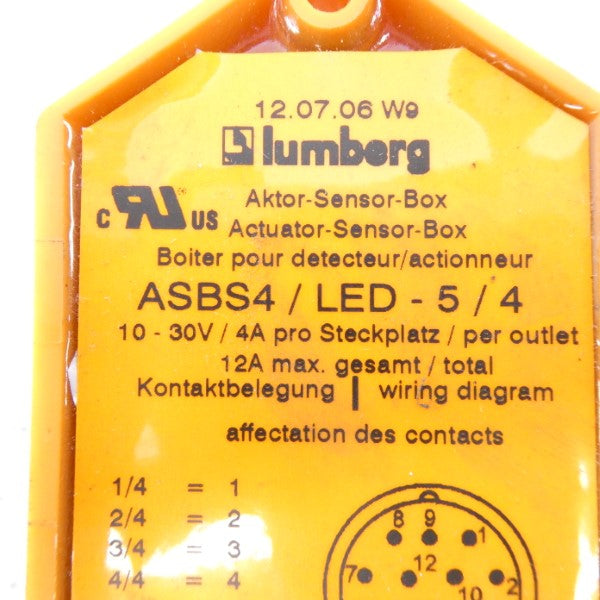 LUMBERG ASBS4/LED-5/4 10-30V 4A NSMP