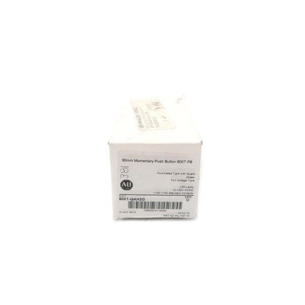 ALLEN BRADLEY 800T-QAH2G SER. U 12-130VAC/DC (WH) NSFS