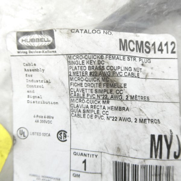 HUBBELL MCMS1412 300VDC 4A NSMP