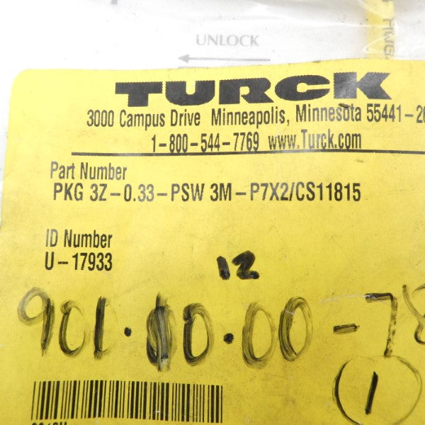 TURCK PKG3Z-0.33-PSW3M-P7X2/CS11815 U-17933 NSMP