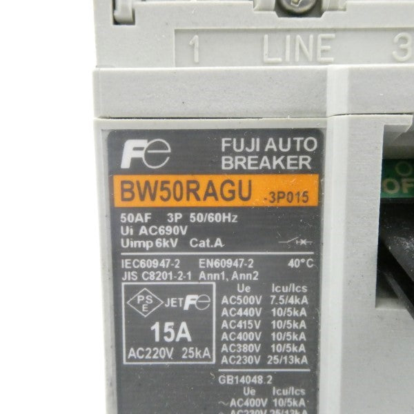 FUJI ELECTRIC BW50RAGU-3P015 690VAC 15A NSNP