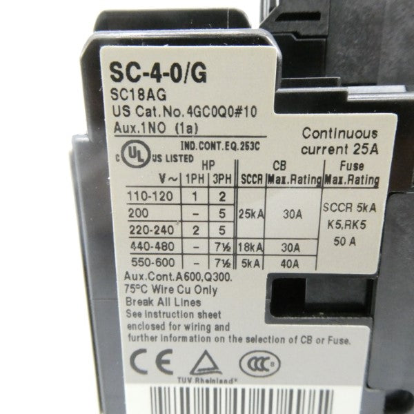 FUJI ELECTRIC 4GC0Q0R10 SC-4-0/G 110VDC 30A NSMP