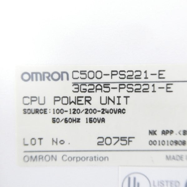 OMRON C500-PS221-E 3G2A5-PS221-E 100-240VAC NSMP