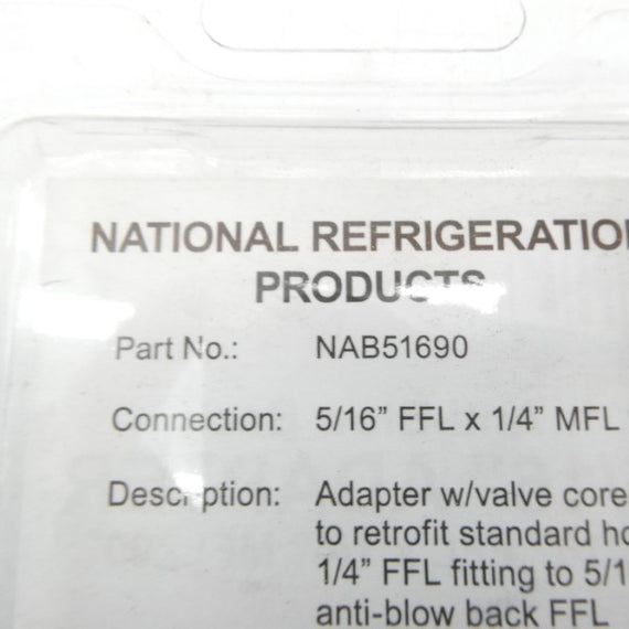 NATIONAL REFRIGERATION PRODUCTS NAB51690 5/16" NSMP